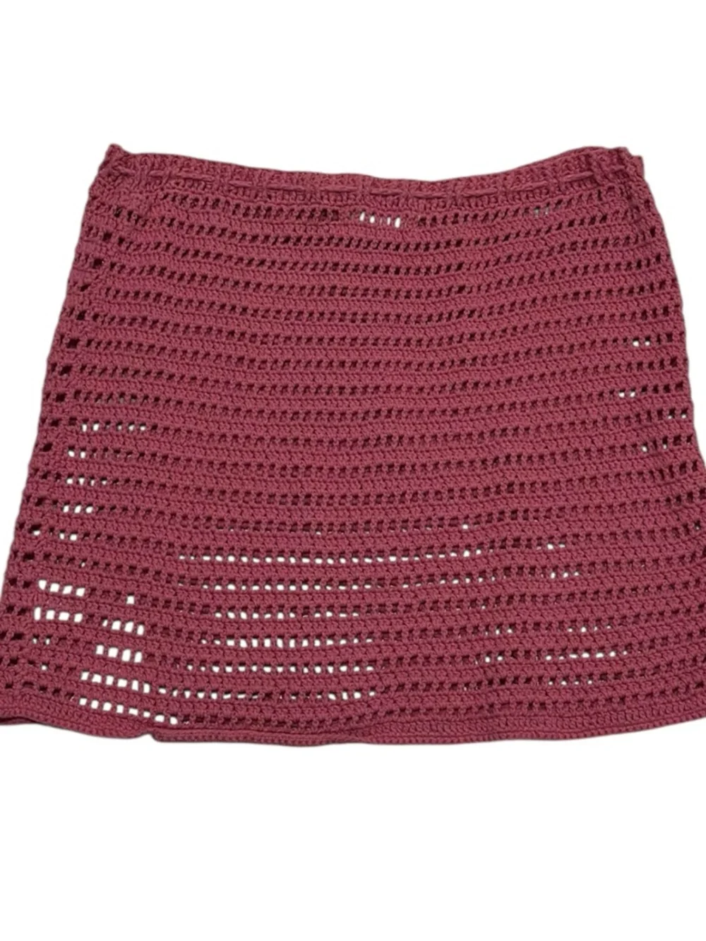 Pink Crochet Mini Skirt - Picture 3 of 9